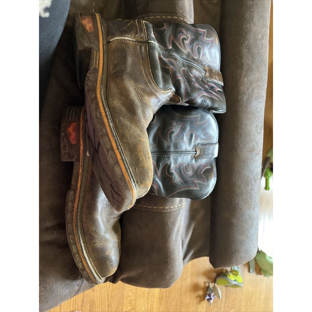 Justin Mens Barnwood Leather Work Boots Style AWM2101 Waterproof Comp Toe 10d